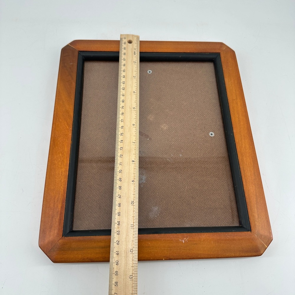 Vintage Solid Wood 8x10 Picture‎ Frame Warm Honey Brown Black Trim Easel Back - Picture 8 of 8
